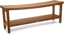AquaTeak Patented 48" Sumba Estate Teak Shower Bench with Shelf