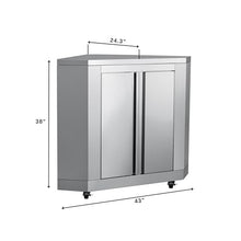 KoolMore Outdoor Kitchen Series Modular Kitchen with a Wood Fire Pizza Oven, Corner Cabinet, Sink, 30 in. BBQ Grill and Cabinet in Stainless-Steel (KM-OKSKIT-CONFIG104)