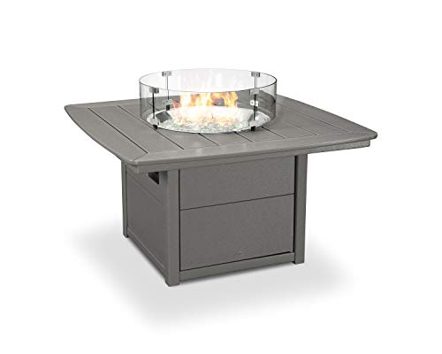 POLYWOOD® Nautical 42" Fire Pit Table in Slate Grey