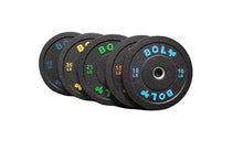 Bolt Fitness Supply Olympic Crumb Bumper Plate Set 260 Lb - Black Blue Green Yellow Orange