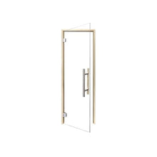 PROSAUNAS Clear & Tinted Glass Sauna Door, Prehung Tinted Glass Sauna Door (Left Hanging, Clear - Aspen Frame 24x81)