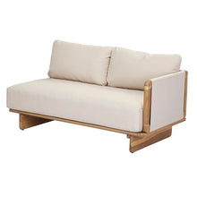 Merax 4 Piece Patio Outdoor Furniture Set, All-Weather V-Shaped Sectional Sofa with Cushions, 1 Coffee Table for Porch, Lawn, Backyard, Balcony, Light Teak+ Beige