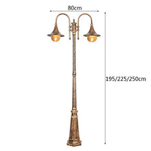 Lights Outdoor 2-Light Victorian Street Light Outdoor Vintage Lantern Down Lamp European Retro Villa Landscape Exterior High Pole Post Lighting IP54 Waterproof Lawn Garden Bollard Lamp Stadium