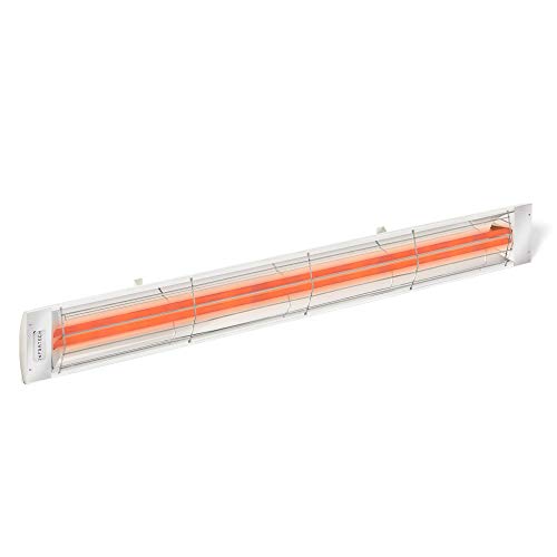 Infratech CD-3024 WH Stainless Steel 33” Dual Element Fixture Electric Patio Heater 3000 Watt, 240 Volt, White Finish