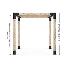 TOJAGRID Pergola Kit for 6x6 Wood Posts with KNECT 2x6 Top Rafter Brackets Black