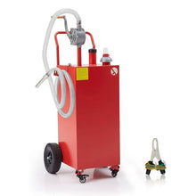 40 Gallon Fuel Caddy with Pump, Portable Gasoline Diesel Storage Tank on Wheels, Heavy Duty Gas Can with Hose and, Fuel Transfer Container for Car, Truck,ATV,Boat,Mower,Motorcycle(Red)