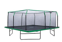 Upper Bounce 16x16 FT Square Trampoline Set with Enclosure Black/Green
