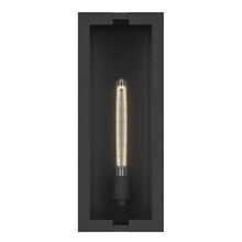 Kichler 18.25 Inch Calen 1 Light Outdoor Clean Geometric Wall Light, with Clear Glass in Textured Black, Waterproof Aluminum, (18.25" H x 7" W), 59209BKT