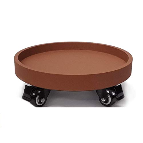 Plant Caddy Round Planter Pot Mover Plant Pot Pallet Dolly Caster Rolling Plant Stand Planter Trolley Casters Tray for Indoor Outdoor Home Garden - Load Bearing 120-175KG (38cm)