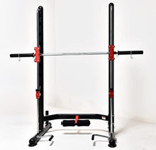 MiM USA Compact Smith Machine and Squat Rack Pro Black and Red