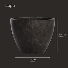 COSAPOTS Lupo Tapered Indoor/Outdoor Planter, 37x28in Brown Stone