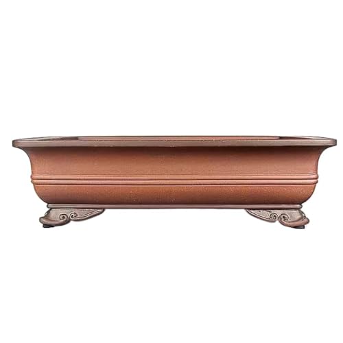 thalo Planter Pots Plant Pots Purple Clay Bonsai Planter 17in Handmade Rectangle Purple Red Clay Green Plant Pots Plant Container Accessories