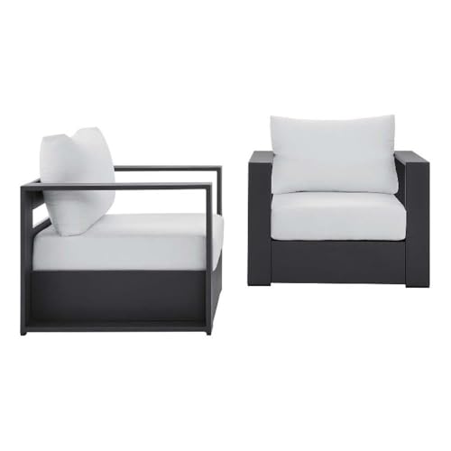 Modway Tahoe Aluminum 2-Piece Patio Set Gray White