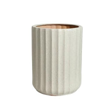 WOAITIANTIAN Flower Pots Outdoor Round with Streaks Plant Pot Rough Pottery Planter with Drainage Holes