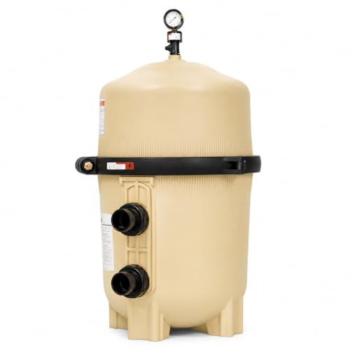 XtremepowerUS In-Ground Pool Cartridge Filter Tank System with Pressure Gauge, Filtration, for Residential Swimming Pools, 48 Square Feet, Compatible Fitting for 263064, 261055