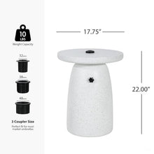 MGO Outdoor Patio Side Table Umbrella Base With Sand-Filling Design