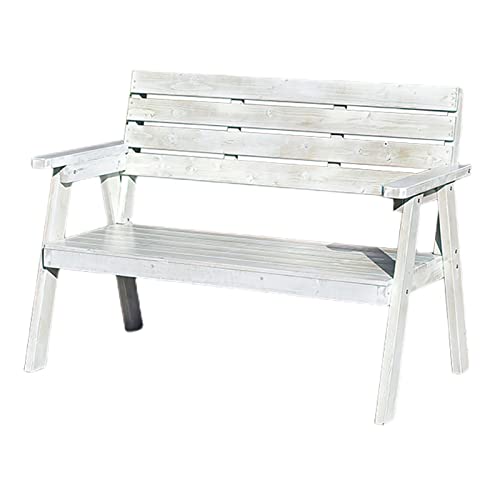 CUTPOIY Outdoor Garden Bench,Outdoor Garden Bench Park Patio Bench with Armrests and Backrest, Weather-Resistant Anticorrosive Wood Bench, 120X67X90CM