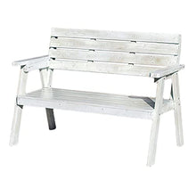 CUTPOIY Outdoor Garden Bench,Outdoor Garden Bench Park Patio Bench with Armrests and Backrest, Weather-Resistant Anticorrosive Wood Bench, 120X67X90CM