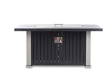 EV Fires 52" Classic Black and Grey Rectangle Propane Fire Pit Table, Easy to Operate Electrical Ignition - Fire Glass, Lid, and Cover Included