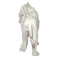 Design Toscano Regal Lion Sentinel of Grisham Manor Outdoor Entryway Garden Statue, Left, 37 Inch Tall, Cast Stone Resin, Antique Stone