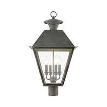 Livex Wentworth 4-Light Outdoor Post Top Lantern 27.5" Tall Black