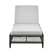 Armen Living Alegria Outdoor Aluminum Adjustable Chaise Lounge Chair Black