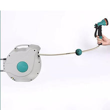 Water Pipe Storage Rack Retractable Garden Hose Reel,1/2 in x 30M/100 ft Wall Mounted Hose Reel, with 8- Function Sprayer Nozzle, Any Length Lock/Slow Return System/Wall Mounted/180°Swivel Bracket Hos
