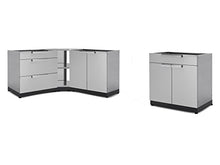 NewAge Products Classic Series 4PC Stainless Steel Modular Outdoor Kitchen Set - 24" D x 112" W x 35.5" H
