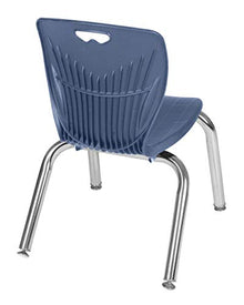 Regency Kee Height Adjustable Classroom Table Set with 12" Andy Chairs, 48" Grey/Navy