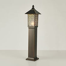 KADELONG V-intage Outdoor Lawn Lights E27 1-Light Waterproof Yard Lamps - Villa Porch Patio Lighting Fixture Garden Landscape External Floor Mount Path Lights H33.49in,Chandelier Lighting, jq-842