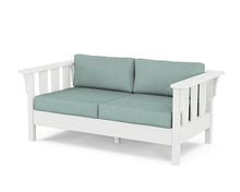Martha Stewart by POLYWOOD® Acadia 4-Piece Deep Seating Set with Loveseat in White/Glacier Spa
