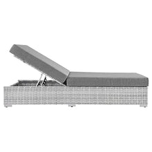 Modway Convene Wicker Rattan Outdoor Patio Chaise Lounge Chair Light Gray