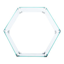 Custom Sized Hexagon Wind Guard for Gas Fire Pits