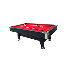 RACK Draco 7-Foot Tournament Pool Table Red Felt Black Body