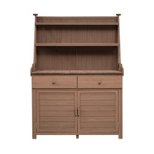 Sturdy Garden Potting Bench with Storage Shelf, Drawer, and Cabinet for Outdoor Planting and Horticulture Tasks (Brown + Wood + Rustic)