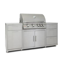 Blaze 6 ft Stainless Steel BBQ Island w/Premium LTE 32 in. Natural Gas Grill - BLZ-SS-ISLAND-4LTE2-NG