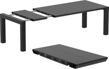Compamia Vegas 86" Extendable Patio Dining Table in Black, Commercial Grade