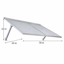 Streamlined Ridge Awning with Continuous Hinge for Home Exteriors, Folding Awning Screen with Integrated Flashing for Patio Doors, Corrosion-Free Frame Shade with Mounting Hardware for Entryways