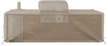 Covers & All Outdoor Kitchen Island Cover, Customize Left Right & Straight Shapes,12 Oz Waterproof UV & Weather Resistant Patio BBQ Grill Island Protector with Handles Air Vents (Beige)