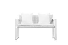 Benjara Benzara Faultlessly Stylish Outdoor White (Set of 4) Lounge Set,
