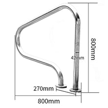 MSHOSAC Pool Handrail,304 Stainless Steel Pool Handrails - Anti-Slip Staircase Safety Rail, 440lbs Capacity, Easy Installation, Durable & Stable Design for Swimming Pool & Stair Use