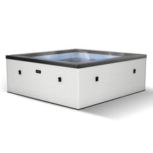Wave Garda Eco-Foam Hot Tub | Square Energy-Efficient Outdoor Spa with 90 Bubble Jets, Built-in Heater, WiFi App Control and Insulated Cover | Pebble White | 6 Person | Standard