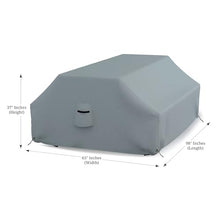 Covers & all Picnic Table Cover, 12 Oz Waterproof UV & Weather Resistant Protector, Outdoor Patio Table Bench Outside Furniture Cover with Air Vents & Drawstrings (98”L x 63”W x 37”H, Gray)