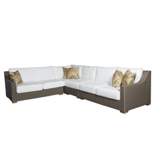 Padma's Plantation Nautilus Outdoor Ottoman - Handwoven Kubu Weave