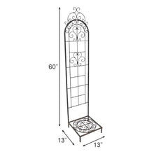 Panacea 84451 Rustica Italia Pot Trellis with Base, Rubbed Bronze, Set of 4