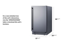 Summit 60 lbs. Clear Ice Maker, Outdoor, Stainless Steel- BIM182OSADA