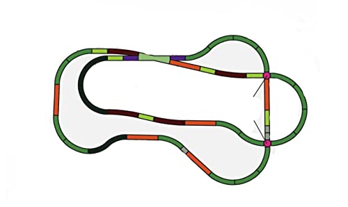 Rokuhan Layout Plan E Complete Track Set 35.4" x 21.6