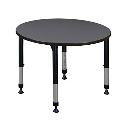 Regency Height Adjustable Round Classroom Table 42" Slate
