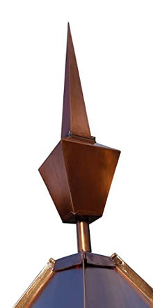 Accentua Charleston Cupola with Copper Finial, 24 in. Square, 63 in. High, White with Copper Roof