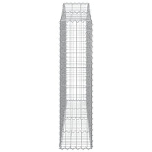 Arched Gabion Baskets 2 pcs 78.7"x11.8"x47.2"/55.1" Galvanized Iron White Black Other